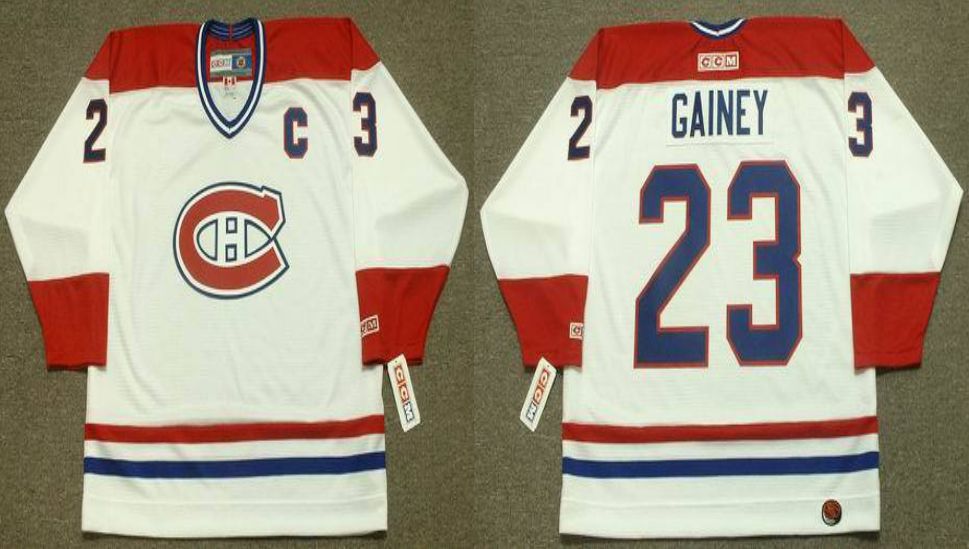 2019 Men Montreal Canadiens #23 Gainey White CCM NHL jerseys->montreal canadiens->NHL Jersey